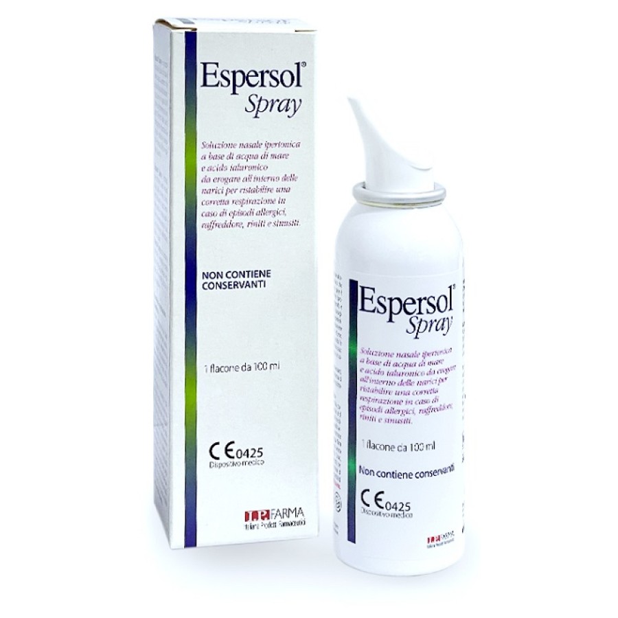 SOLUZIONE NASALE ESPERSOL SPRAY IPERTONICA A BASE DI ACQUA DI MARE E ACIDO IALURONICO 0,02% 100 ML