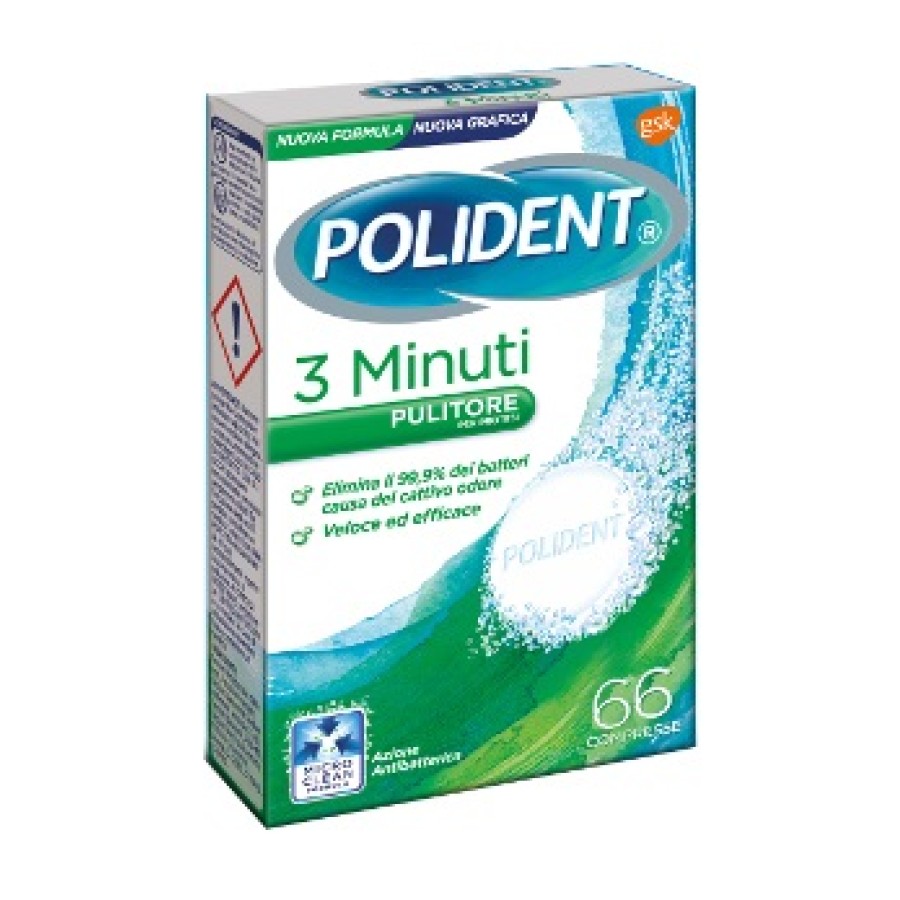 POLIDENT 3 MINUTI 66 COMPRESSE POLIDENT 3 MINUTI 66 COMPRESSE