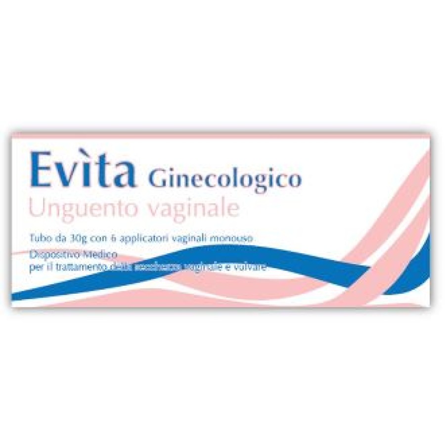 EVITA GINECOLOG UNGUENTO VAGINALE TUBO DA 30 G + 6 APPLICATORI VAGINALI MONOUSO EVITA GINECOLOG UNGUENTO VAGINALE TUBO DA 30 G + 6 APPLICATORI VAGINALI MONOUSO