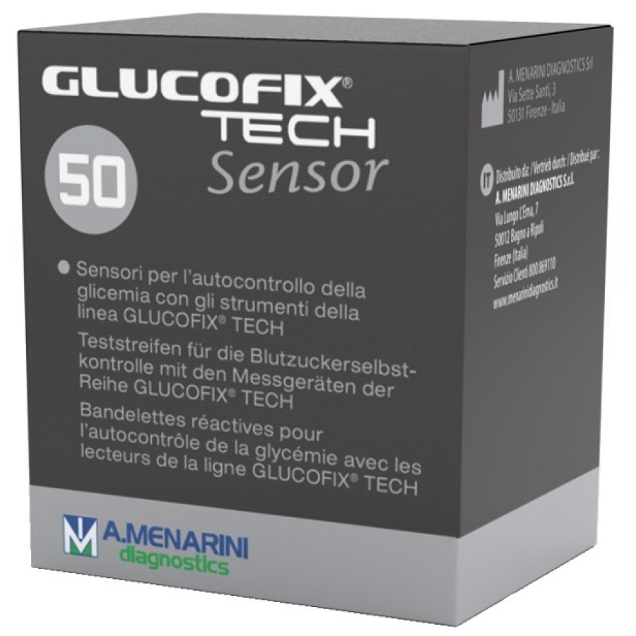 STRISCE MISURAZIONE GLICEMIA GLUCOFIX TECH SENSOR 50 PEZZI