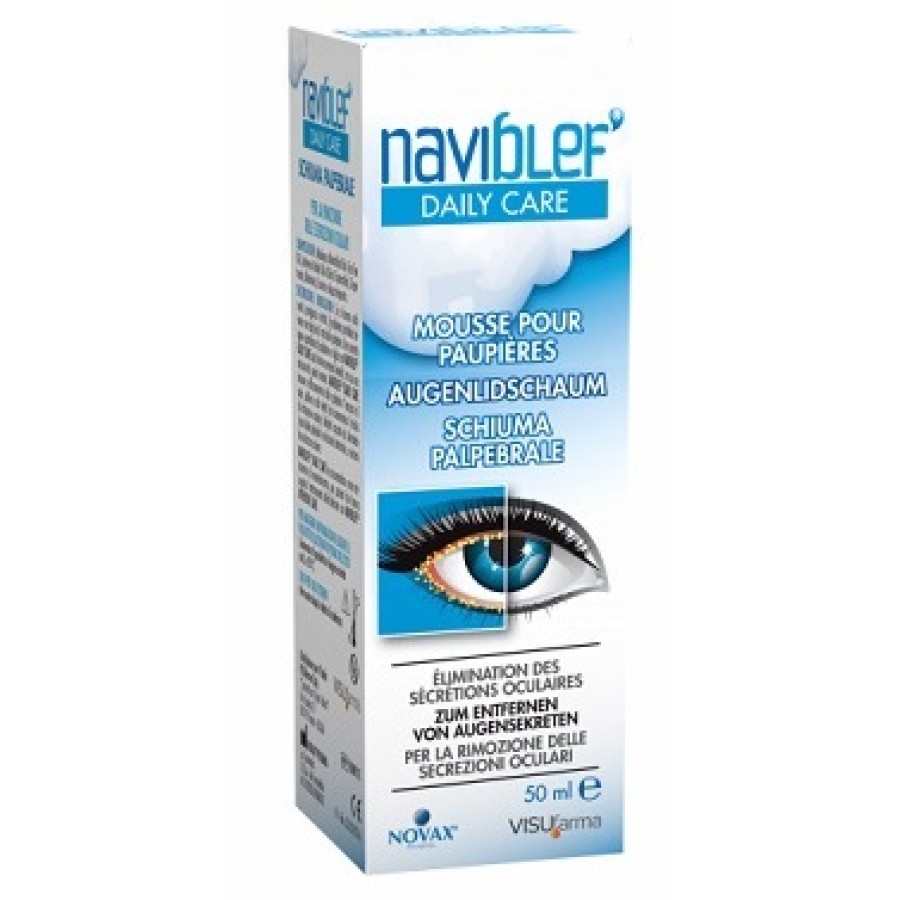 NAVIBLEF DAILY CARE SCHIUMA PER RIMOZIONE SECREZIONI OCULARI DA PALPEBRE E CIGLIA 50 ML NAVIBLEF DAILY CARE SCHIUMA PER RIMOZIONE SECREZIONI OCULARI DA PALPEBRE E CIGLIA 50 ML