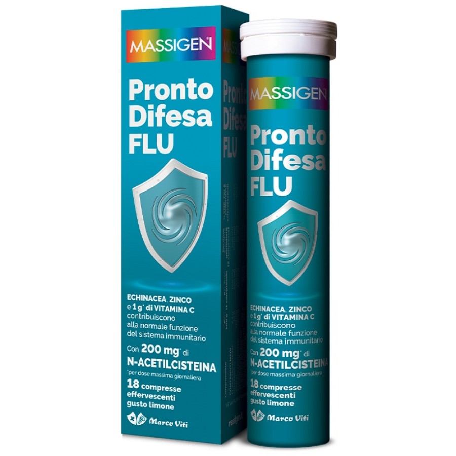 MASSIGEN PRONTO DIFESA FLU 18 COMPRESSE EFFERVESCENTI MASSIGEN PRONTO DIFESA FLU 18 COMPRESSE EFFERVESCENTI
