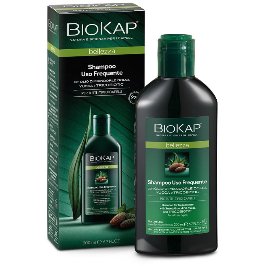 BIOKAP BELLEZZA SHAMPOO USO FREQUENTE CON TRICOBIOTIC 200 ML BIOKAP BELLEZZA SHAMPOO USO FREQUENTE CON TRICOBIOTIC 200 ML
