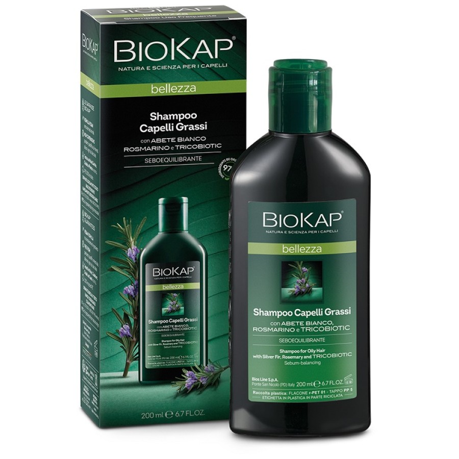 BIOKAP BELLEZZA SHAMPOO CAPELLI GRASSI CON TRICOBIOTIC 200 ML BIOKAP BELLEZZA SHAMPOO CAPELLI GRASSI CON TRICOBIOTIC 200 ML