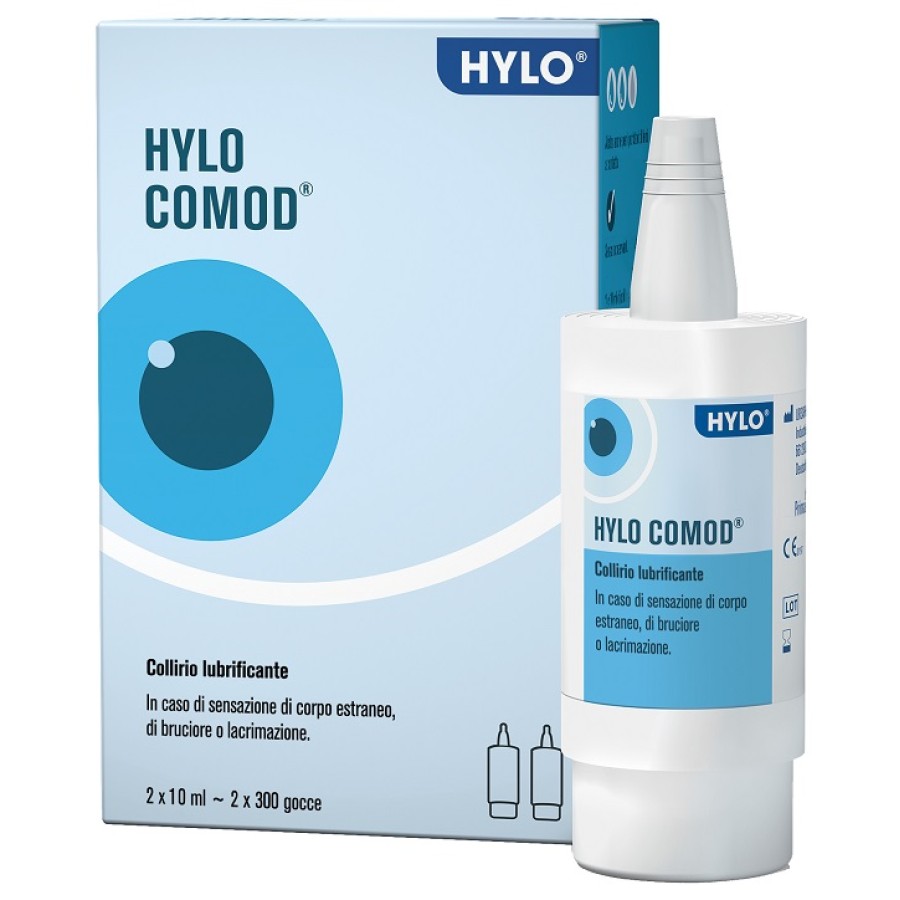 HYLO-COMOD GOCCE OCULARI IALURONATO DI SODIO 0,1% 2 FLACONC INI DA 10 ML HYLO-COMOD GOCCE OCULARI IALURONATO DI SODIO 0,1% 2 FLACONC INI DA 10 ML