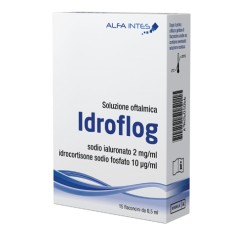 SOLUZIONE OFTALMICA IDROFLOG A BASE DI IALURONATO DI SODIO E IDROCORTISONE SODIO FOSFATO 15 FLACONCINI DA 0,5 ML SOLUZIONE OFTALMICA IDROFLOG A BASE DI IALURONATO DI SODIO E IDROCORTISONE SODIO FOSFATO 15 FLACONCINI DA 0,5 ML