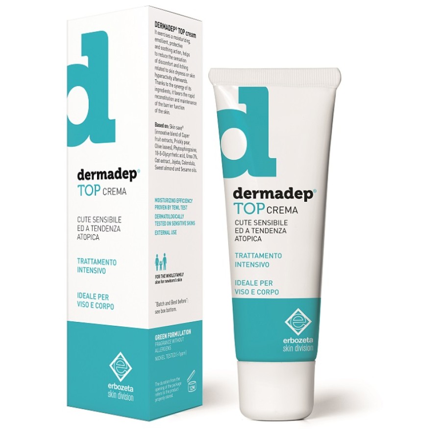 DERMADEP TOP CREMA CUTE SENSIBILE E A TENDENZA ATOPICA TRATTAMENTO INTENSIVO 50 ML DERMADEP TOP CREMA CUTE SENSIBILE E A TENDENZA ATOPICA TRATTAMENTO INTENSIVO 50 ML