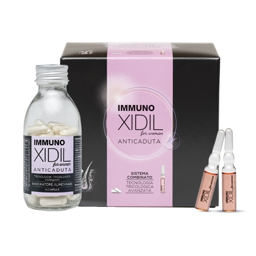 IMMUNOXIDIL DONNA KIT 60 CAPSULE + 15 FIALE IMMUNOXIDIL DONNA KIT 60 CAPSULE + 15 FIALE