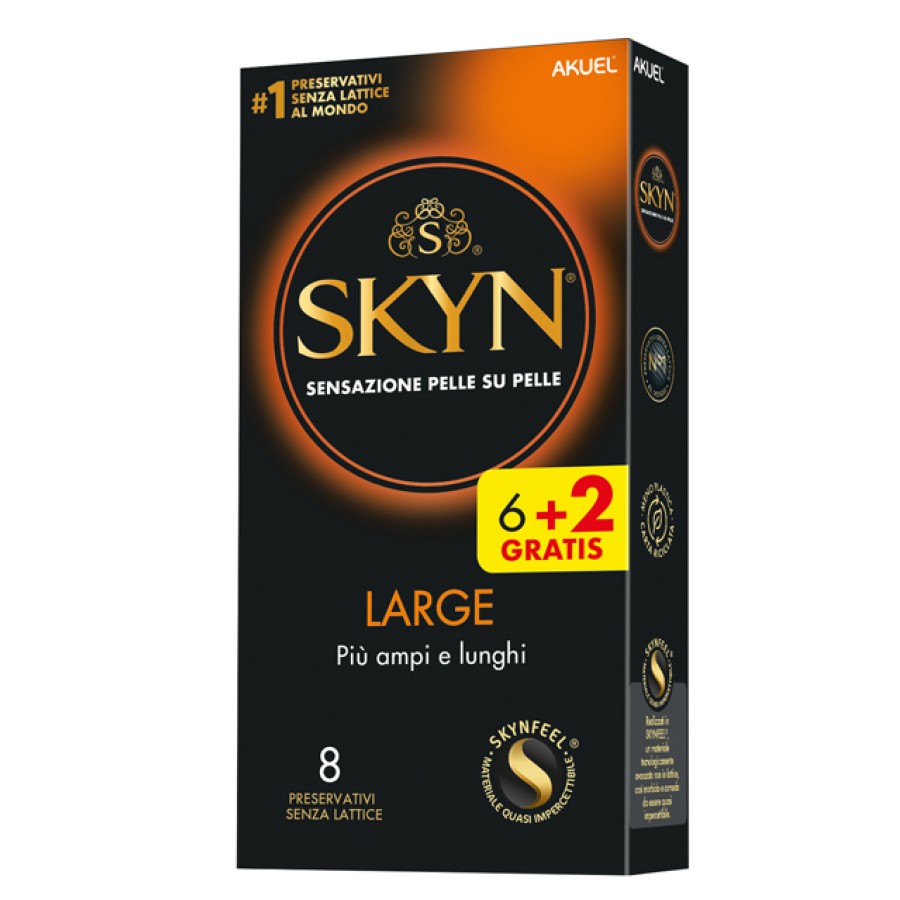 SKYN LARGE PIU AMPI/LUNGHI 6 PEZZI + 2 OMAGGIO