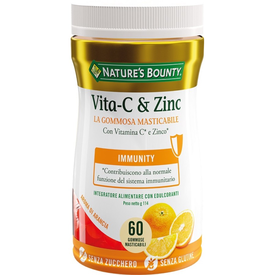 NATURE'S BOUNTY VITA-C&ZINC 60 GOMMOSE