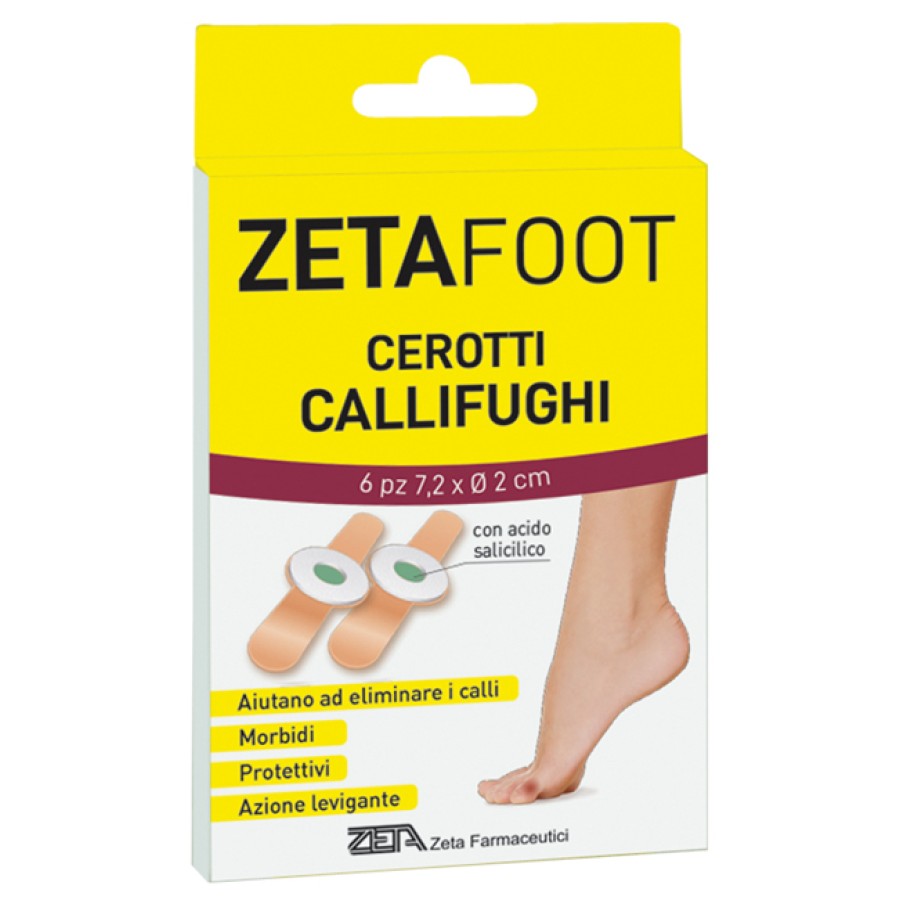 ZETAFOOT CEROTTO CALLIFUGO DISCHETTO CENTRALE CON ASTUCCIO 6 PEZZI