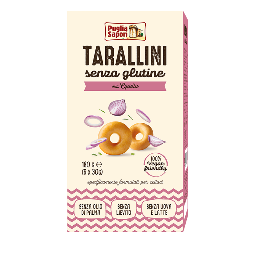 PUGLIA SAPORI TARALLINI ALLA CIPOLLA 6 BUSTINE 30 G