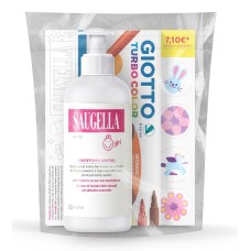 SAUGELLA BUNDLE GIRL DETERGENTE INTIMO PROTETTIVO E LENITIVO PH 4,5 200 ML + GIOTTO TURBO COLOR