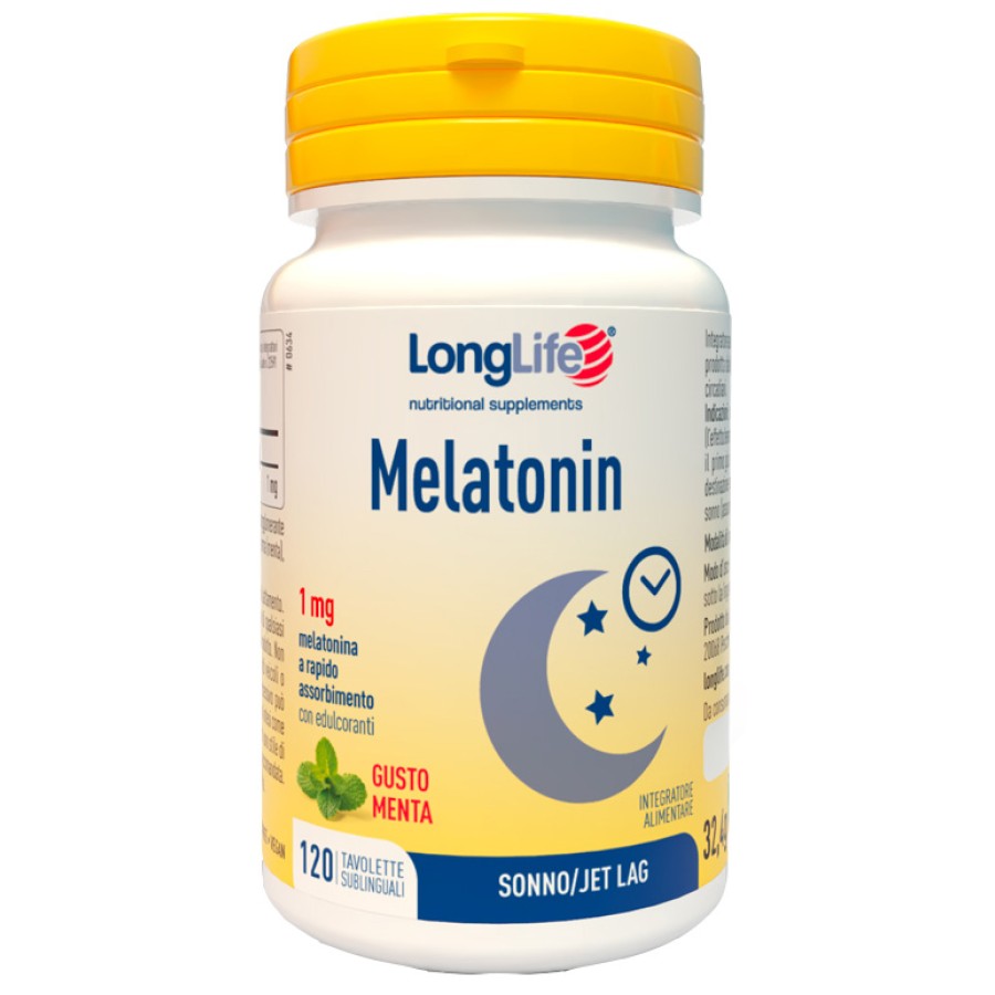 LONGLIFE MELATONIN 1 MG AROMA MENTA 120 TAVOLETTE
