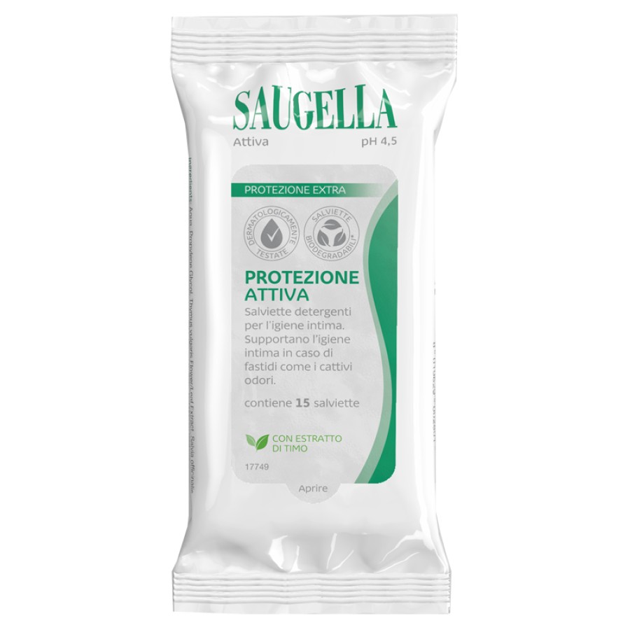 SAUGELLA ATTIVA SALVIETTINE 15 PEZZI