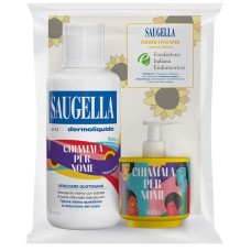 SAUGELLA BUNDLE DERMOLIQUIDO CHIAMALA PER NOME ENDOMETRIOSI PH 3,5 DETERGENTE INTIMO BENESSERE QUOTIDIANO 500ML