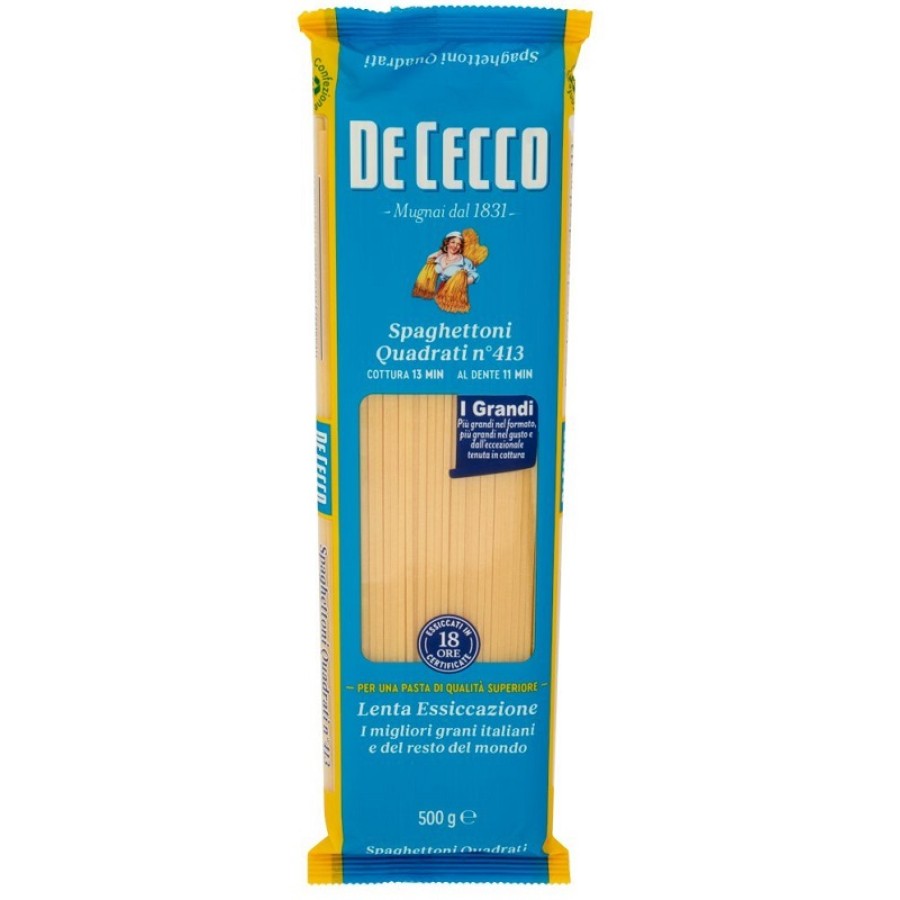 DE CECCO SPAGHETTI QUADRATI N413 NUOVA RICETTA 400 G