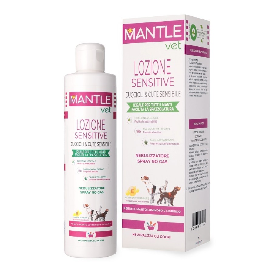 MANTLE VET LOZIONE SENSITIVE CUCCIOLI E CUTE SENSIBILE 250 ML