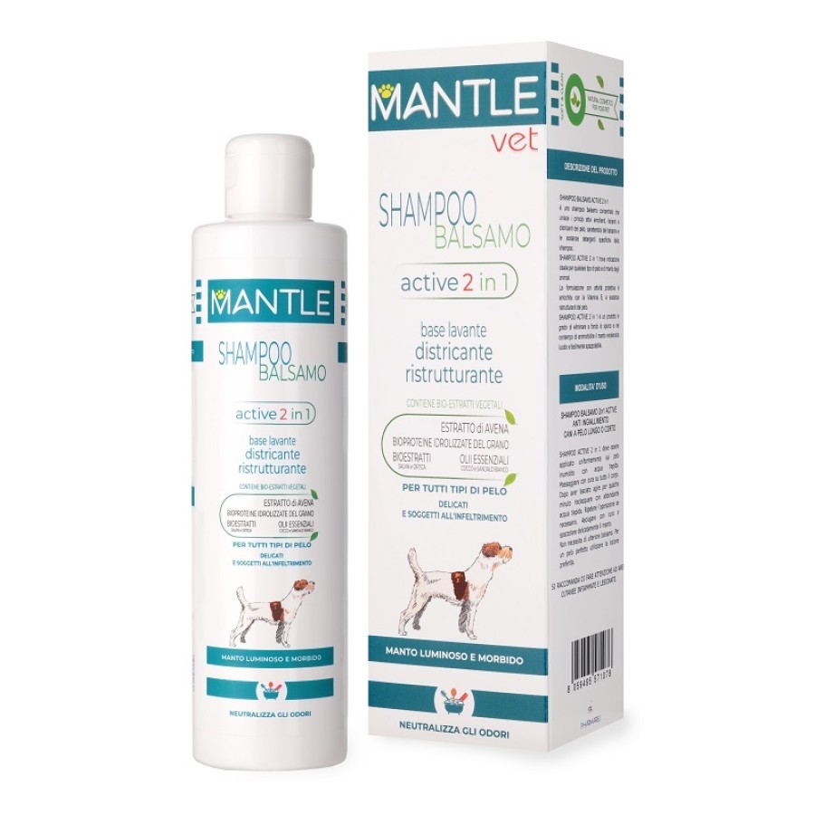 MANTLE VET SHAMPOO BALSAMO ACTIVE 2 IN 1 250 ML