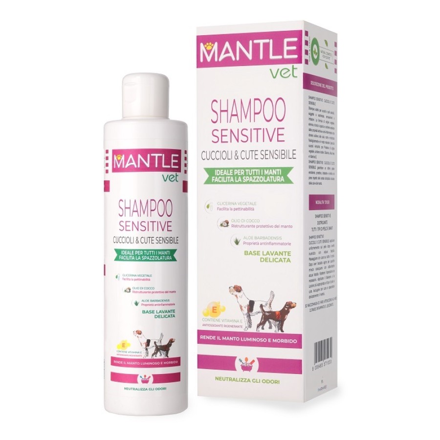 MANTLE VET SHAMPOO SENSITIVE CUCCIOLI E CUTE SENSIBILE 250 ML