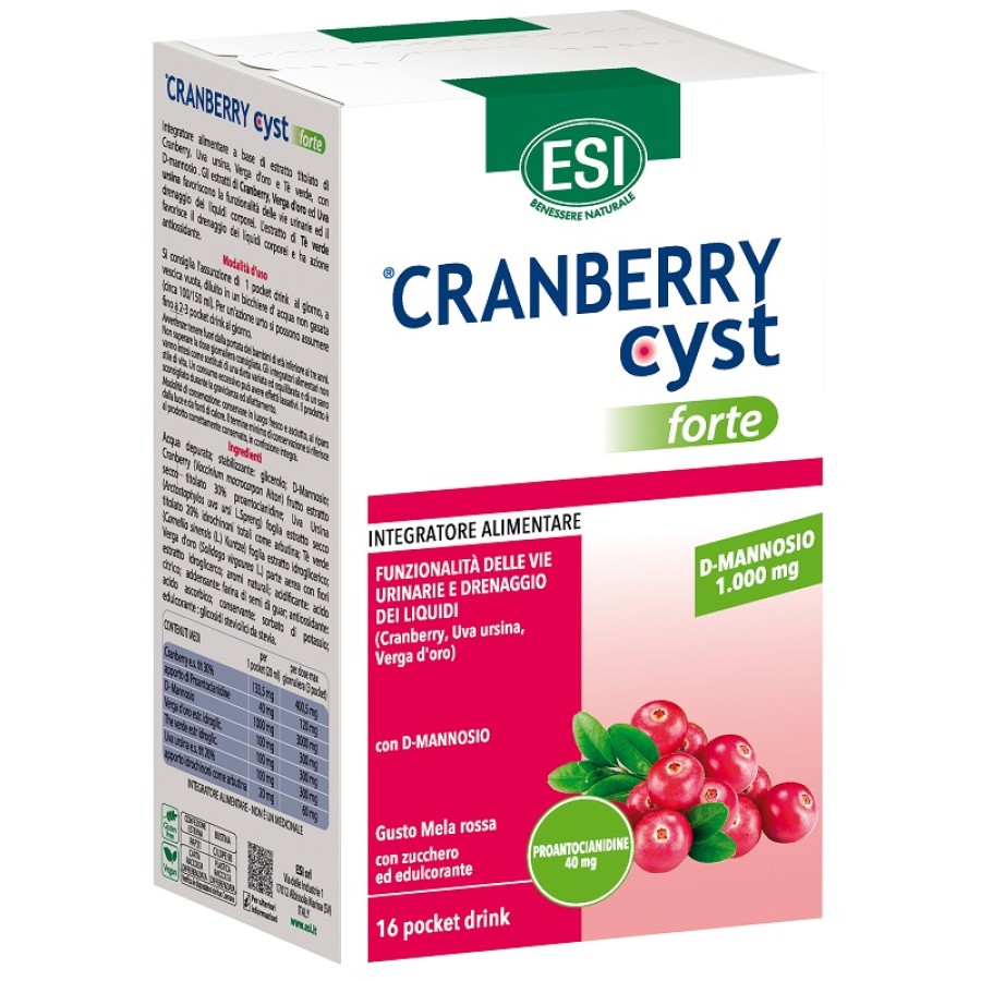 ESI CRANBERRY CYST FORTE 16 POCKET DRINK