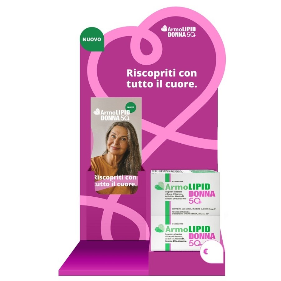 ARMOLIPID DONNA 50+ EXPO 6 PEZZI + VOLANTINO INFORMATIVO