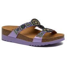 CALZATURA NEW BOGOTA' WEDGE SATIN+BEADS W LILAC 37