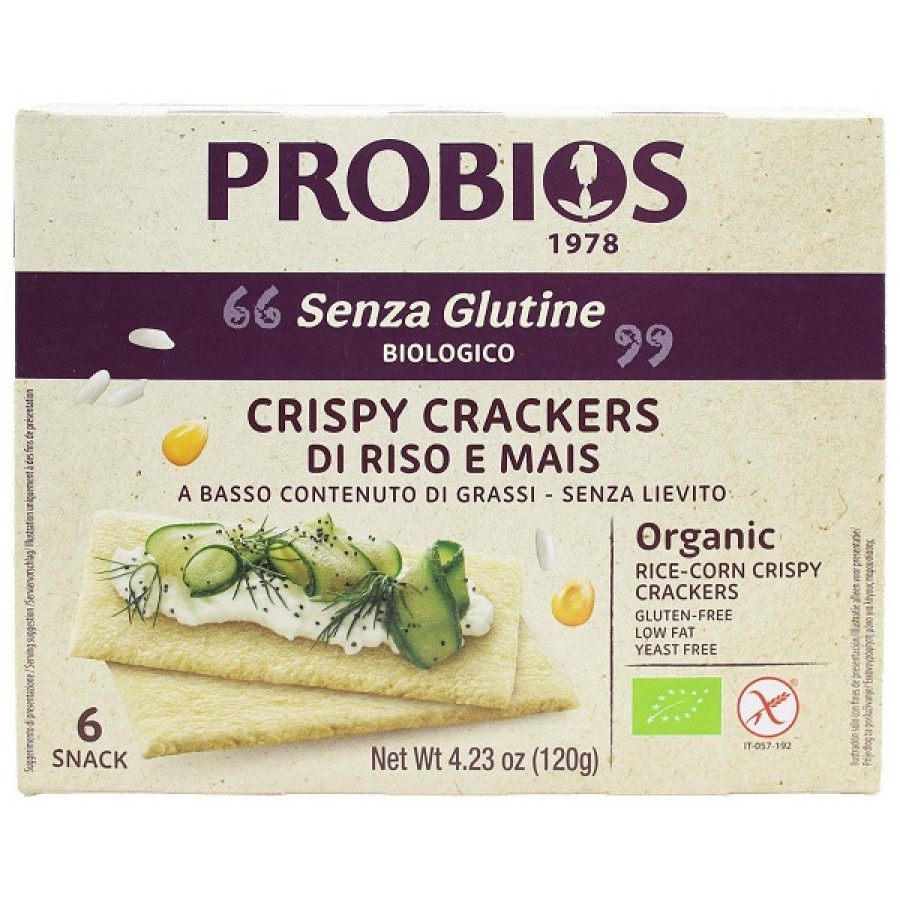CRISPY CRACKERS RISO E MAIS 6 PEZZI DA 20 G