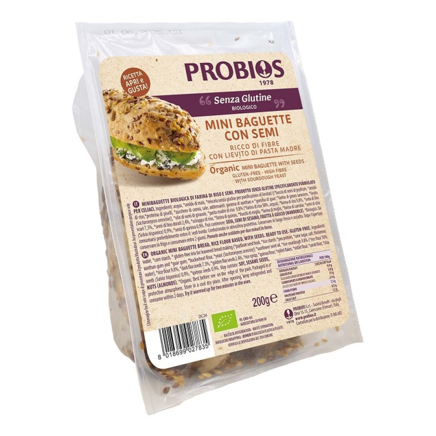 PROBIOS MINI BAGUETTE SEMI 2 PEZZI DA 100 G