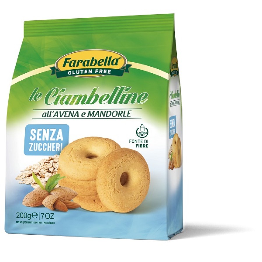 FARABELLA CIAMBELLINE SENZA ZUCCHERO ALL'AVENA E MANDORLE 200 G