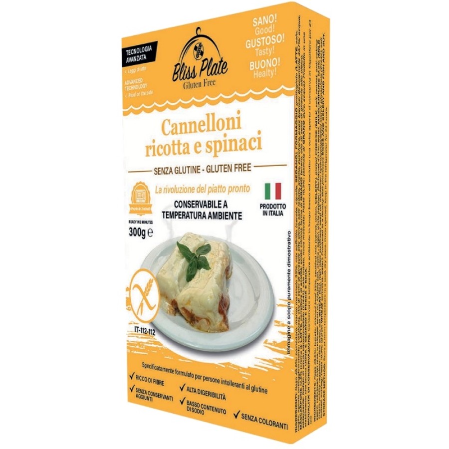 BLISS PLATE CANNELLONI RICOTTA E SPINACI 300 G BLISS PLATE CANNELLONI RICOTTA E SPINACI 300 G