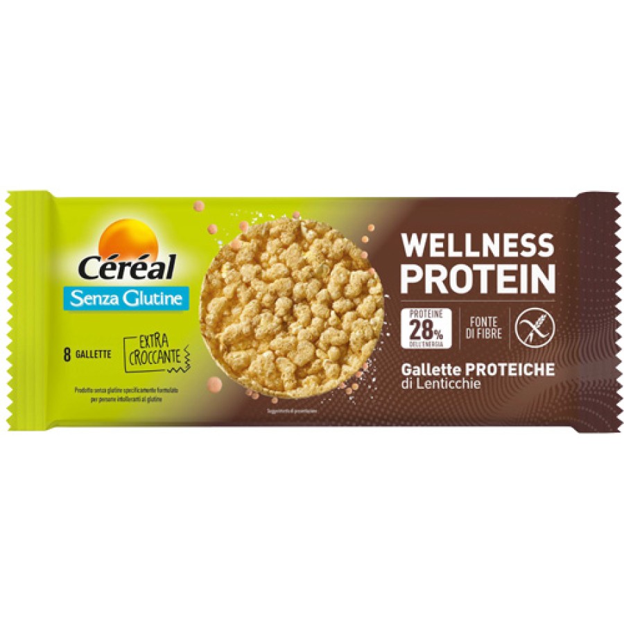 CEREAL WELLNESS PROTEIN GALLETTE PROTEICHE DI LENTICCHIE GUSTO NATURALE 70 G