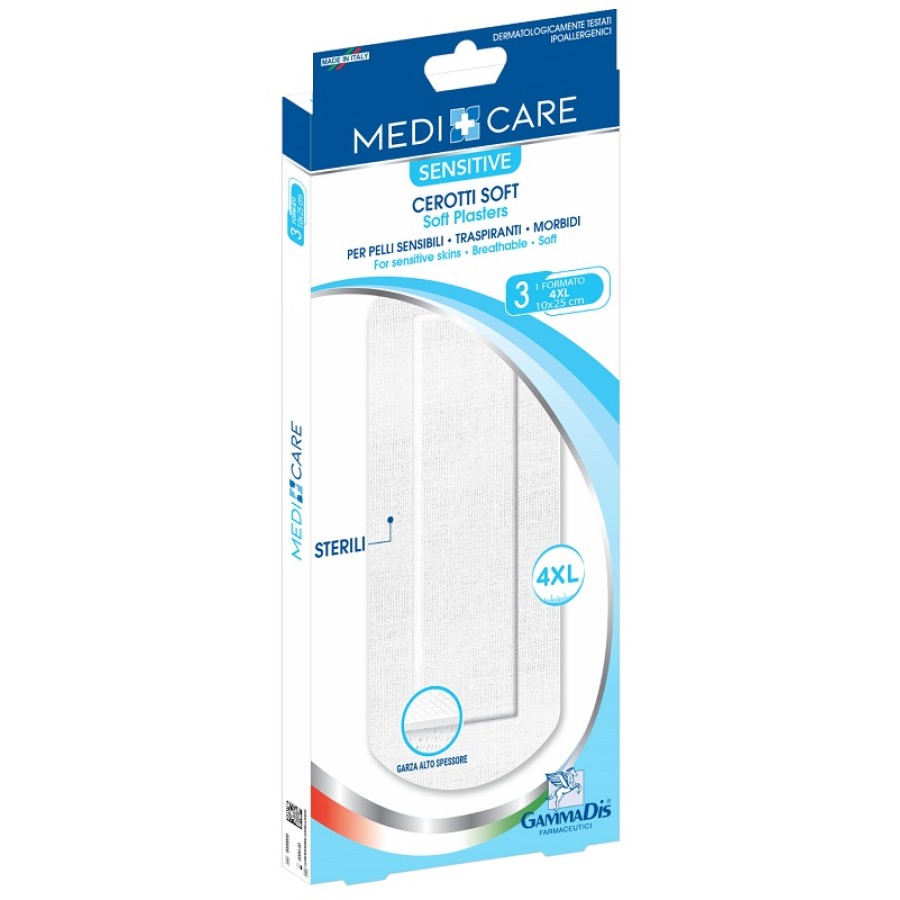 CEROTTI MEDICARE DELICATI TESSUTO NON TESSUTO 10X25 CM 3 PEZZI MEDICARE