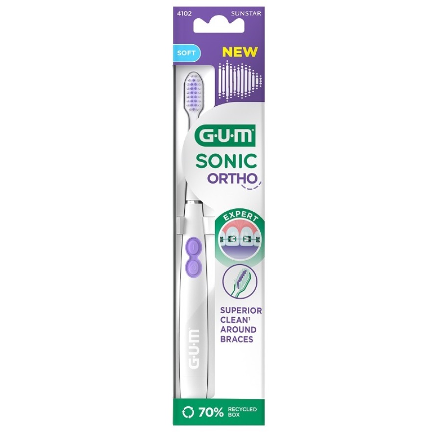 GUM SONIC ORTHO BATTERY TOOTHBRUSH