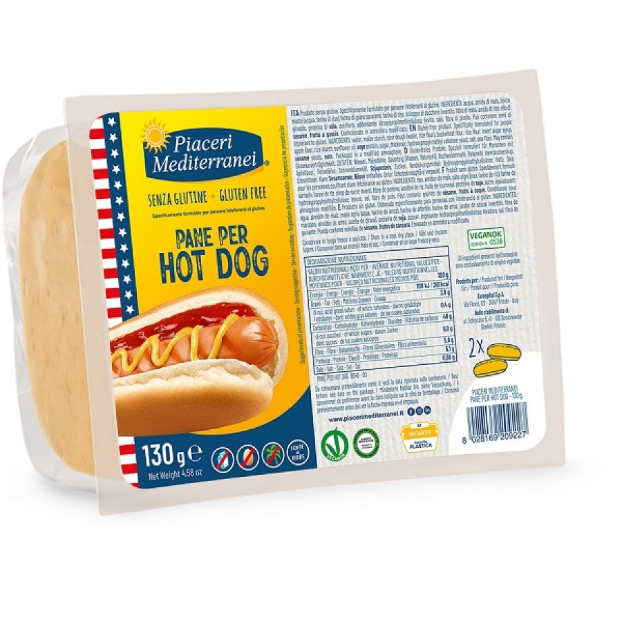 PIACERI MEDITERRANEI PANE HOT DOG 130 G PIACERI MEDITERRANEI PANE HOT DOG 130 G