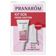 PRANAROM KIT SOS PRIMI DENTINI 1 GEL ERUZIONE DENTI DA LATTE 15 ML + 1 DITO MASSAGGIANTE