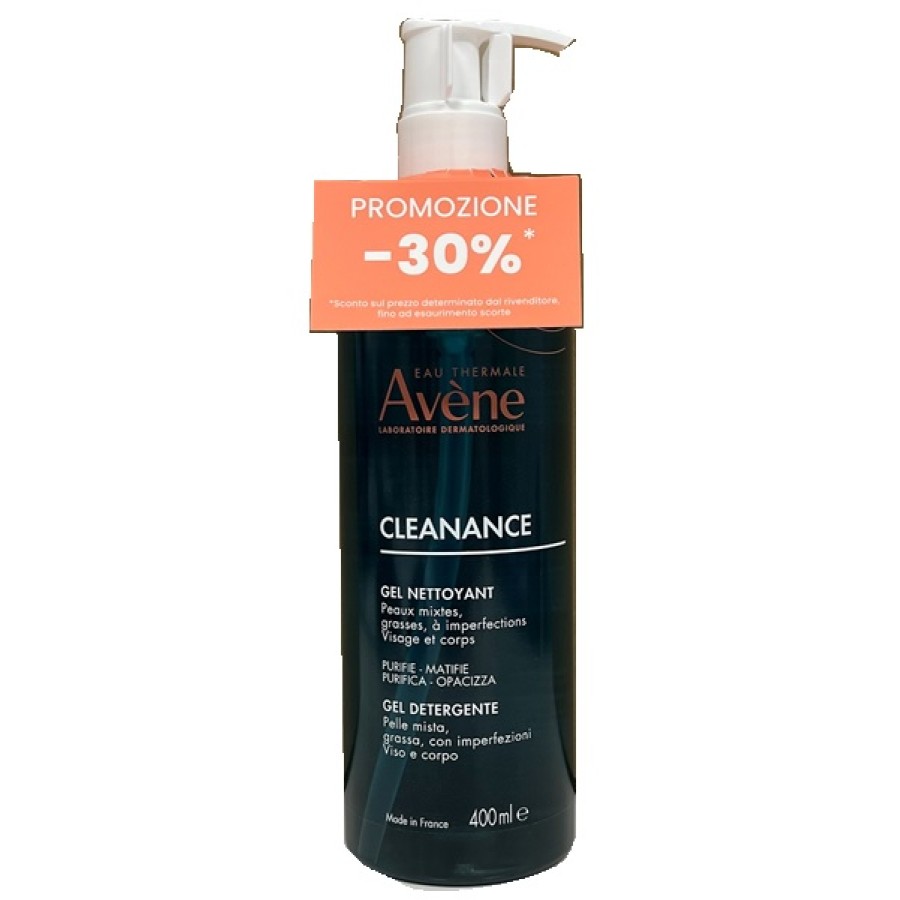 AVENE CLEANANCE GEL DETERGENTE 400 ML PREZZO SPECIALE AVENE CLEANANCE GEL DETERGENTE 400 ML PREZZO SPECIALE