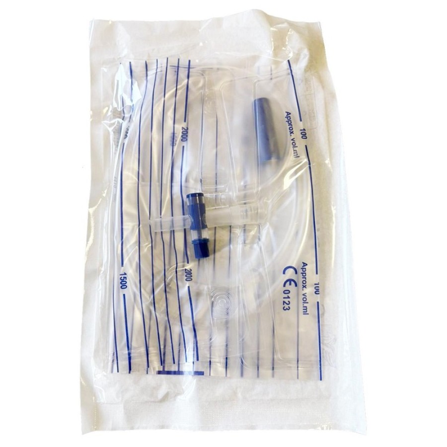 SACCA DI RACCOLTA URINA DA 2 LITRI CON SCARICO TUBO 130 CM 1 PEZZO SACCA DI RACCOLTA URINA DA 2 LITRI CON SCARICO TUBO 130 CM 1 PEZZO