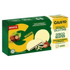 GIUSTO SENZA GLUTINE DISCO WAFER CIOCCOLATO BIANCO E FRAGOLA 3 X 24 G