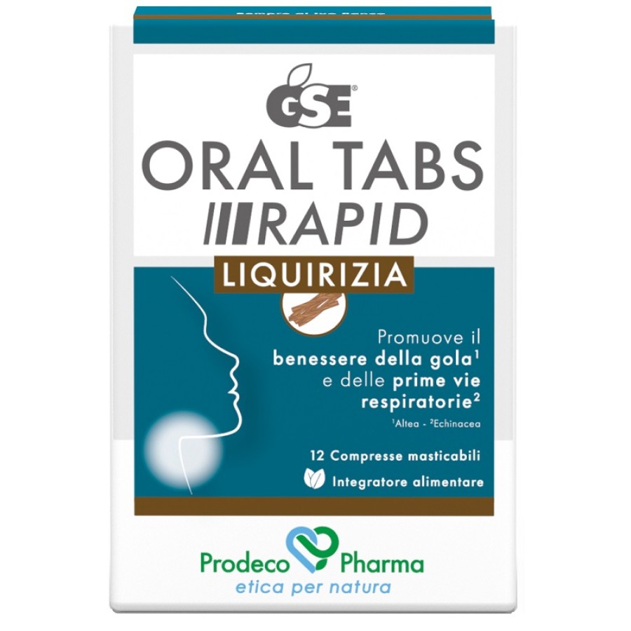 GSE ORAL TABS RAPID LIQUIRIZIA 12 COMPRESSE DA 1,5 G GSE ORAL TABS RAPID LIQUIRIZIA 12 COMPRESSE DA 1,5 G
