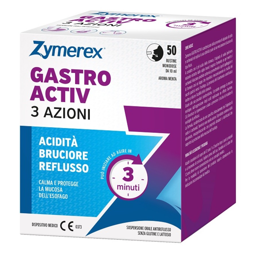 ZYMEREX GASTRO ACTIV 3 AZIONI 50 BUSTINE DA 10 ML ZYMEREX GASTRO ACTIV 3 AZIONI 50 BUSTINE DA 10 ML