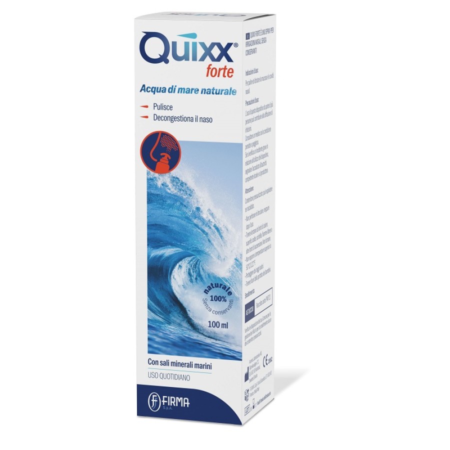 SOLUZIONE SPRAY PER IRRIGAZIONI NASALI QUIXX FORTE ACQUA MARINA IPERTONICA 100 ML