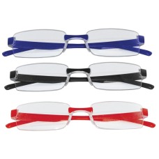 OCCHIALE DA LETTURA TWINS SILVER TRIPLE ROSSO BLU NERO +2,00