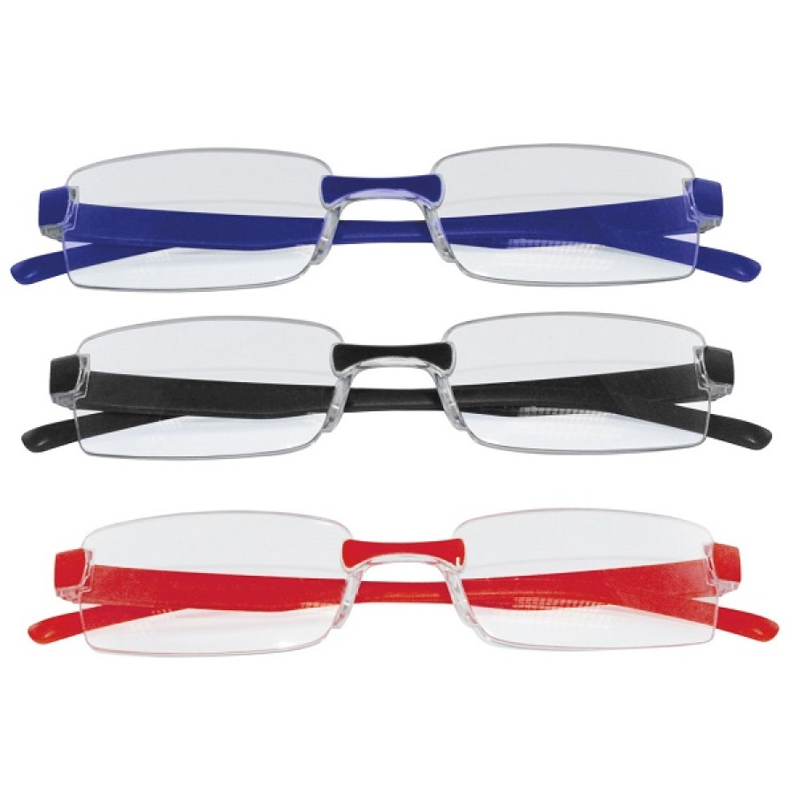 OCCHIALE DA LETTURA TWINS SILVER TRIPLE ROSSO BLU NERO +3,00 OCCHIALE DA LETTURA TWINS SILVER TRIPLE ROSSO BLU NERO +3,00