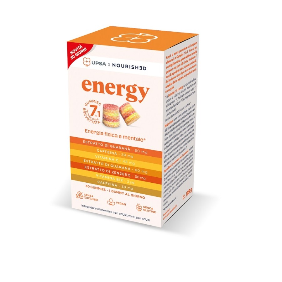 UPSA X NOURISHED ENERGY 30 GIORNI NUOVA FORMULAZIONE 30 GUMMIES UPSA X NOURISHED ENERGY 30 GIORNI NUOVA FORMULAZIONE 30 GUMMIES