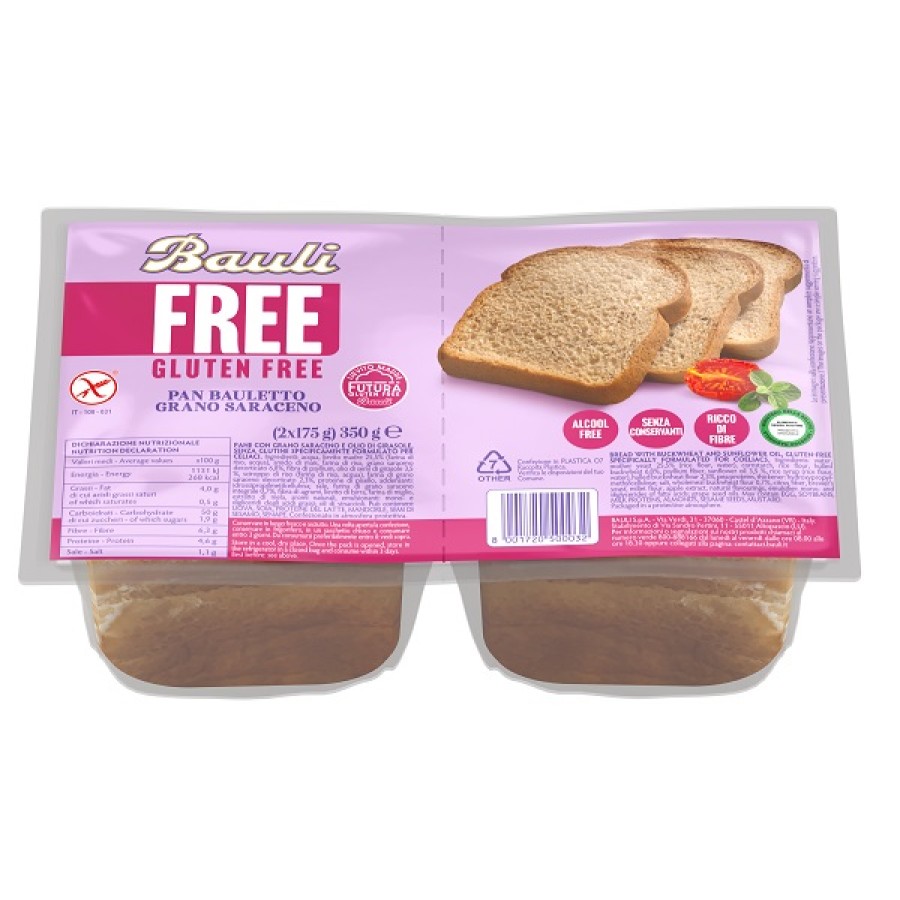BAULI FREE PAN BAULETTO GRANO SARACENO 350 G BAULI FREE PAN BAULETTO GRANO SARACENO 350 G
