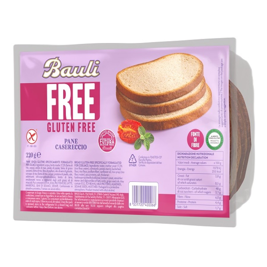BAULI FREE PANE CASERECCIO 220 G