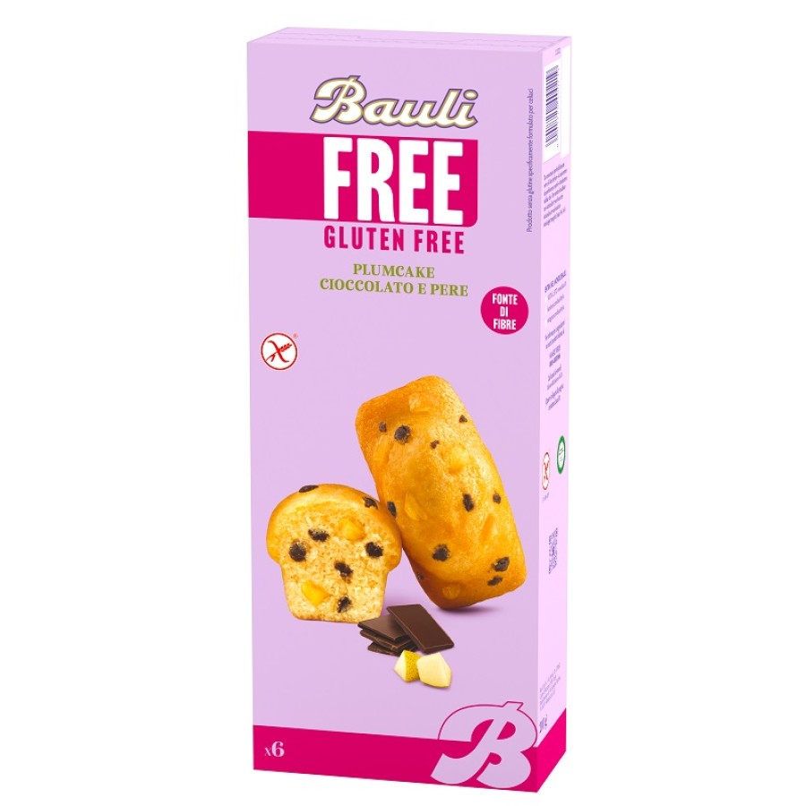 BAULI FREE PLUMCAKE CIOCCOLATO E PERE 6 PEZZI DA 35 G