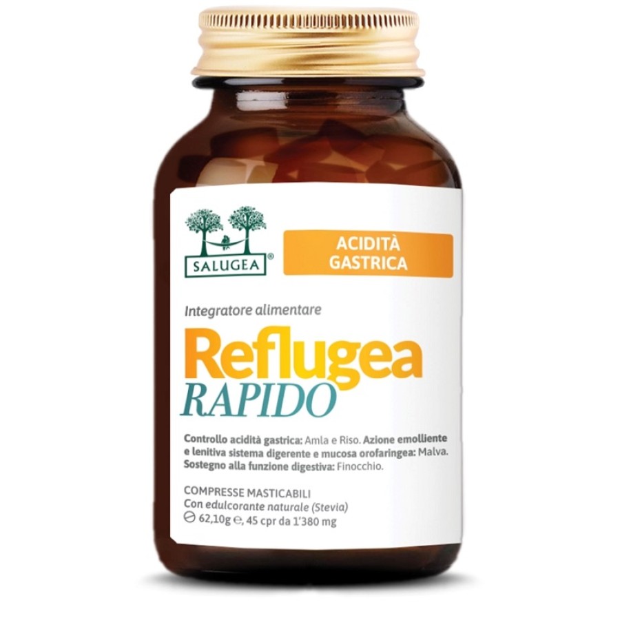 REFLUGEA RAPIDO SALUGEA 45 COMPRESSE MASTICABILI DA 1380 MG REFLUGEA RAPIDO SALUGEA 45 COMPRESSE MASTICABILI DA 1380 MG