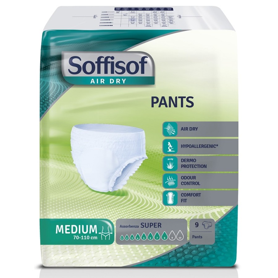 PANNOLONE SOFFISOF AIR DRY PANTS SUPER MEDIUM 9 PEZZI